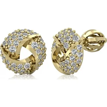 Náušnice Couple, Náušnice Manuela, žluté zlato se zirkony, 585-66-3-0291.0Z00.0.00.001.05