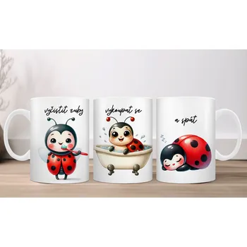 Hrnek 330ml, VYČISTIT ZUBY, VYKOUPAT A SPÁT, cena za 1 ks