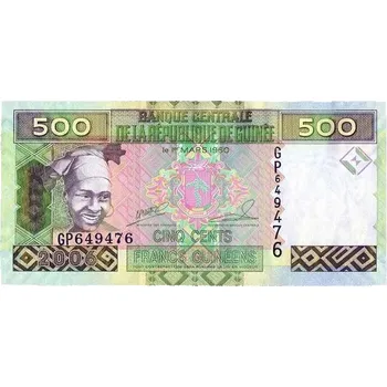 Guinea - (P 39) 500 FRANCS (2006) - UNC GQ série
