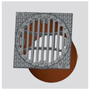 Kanalizační potrubí Litinová mříž B125 350x350mm, na plastovou šachtu DN400/315 (bez teleskopu315mm), nosnost 12,5t