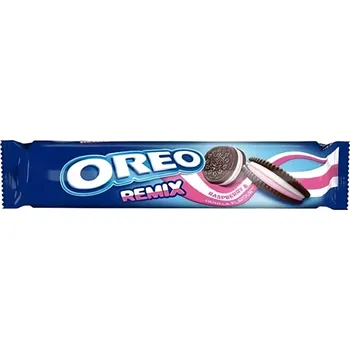 Oreo Remix kakaové sušenky s náplní Vanilka a malina 157 g
