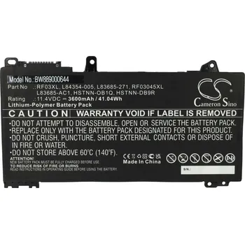 Baterie k notebooku VHBW Baterie pro HP Pavilion X360 14 / ProBook 455 G7, RF03XL, 3600 mAh