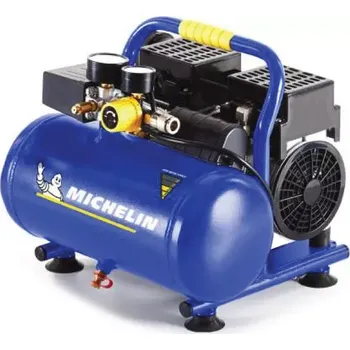 Kompresor Velmi tichý - SILENT, bezolejový, přenosný, vzduchový kompresor, 8 barů, 6 l, 59 dB, 0,7 kW, 106 l./min., 230 V, MICHELIN MX 6-1 (MICHELIN)