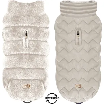 Obleček pro psa MILK&PEPPER Oboustranný kabát pro psy Daria Beige Velikost: 26