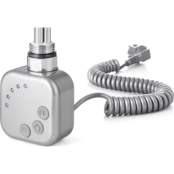 Radiátor Topná tyč BURGH s termostatem a časovačem, Kroucený kabel, Chrom - matný, 200 W