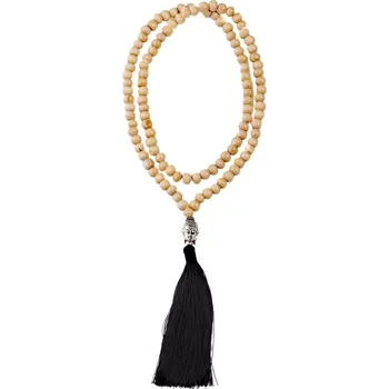 Náhrdelník Japa Mala Buddha Head Light 09 mm černá