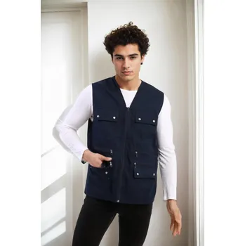 Pánská vesta 94105 Dewberry Multi-Pocket Mens Vest-NAVY dewberry černá 2953910