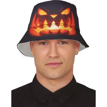 Karnevalový kostým GuircaKlobouk Bucket Hat - Scary pumpkin Halloween