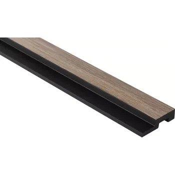 Obklad Mardom Decor Koncový profil k voděodolnému lamelovému panelu (tři lamely) - pravý - 2700 x 45 x 12 mm - DUB ŠEDÝ