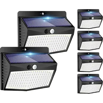 Zahradní dekorace SOLAR SS230 Solární nástěnné světlo s PIR čidlem set 6 kusů (Solární LED světlo s PIR čidlem pohybu)