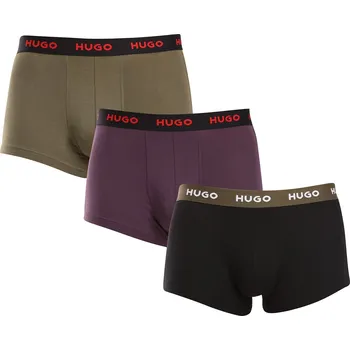 Boxerky 3PACK pánské boxerky HUGO vícebarevné (50517878 987) L Možnost vrácení zboží ZDARMA do 120 dnů!