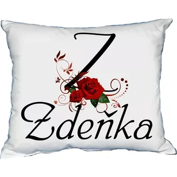 Dekorativní polštářek Polštář se jménem ZDEŇKA Bílý (polštářek dámské jméno )
