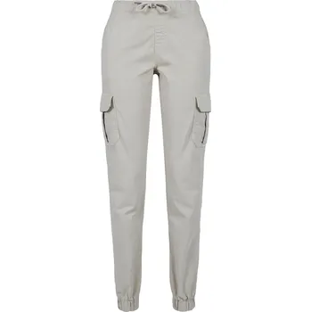 Dámské kalhoty Dámské běžecké kalhoty Cargo Jogging s vysokým pasem z betonu Urban Classics šedá 2544900