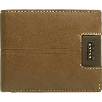 Módní doplněk Pánská peněženka LAGEN kožená LG-1134 hnědá BRN