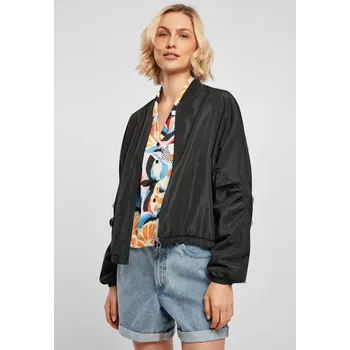 Dámská recyklovaná bunda Batwing Bomber Jacket černá Urban Classics šedá 2546674