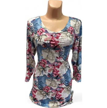 Dámské šaty Top halenka RŮBA, Barva Světle modrá, Velikost XXL 48, Materiál 96% Viskoza 4% Lycra