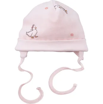 Čepice Eevi Dětská velurová čepice LITTLE DUCKS růžová - 68