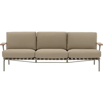 Zahradní pohovka Muuto Pohovka Settle Sofa 3-Seater, Ribbed Weave 5/taupe