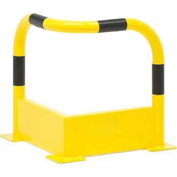 parkovací zábrana Oblouková zábrana, rohová, délka 500 mm, žluto-černá