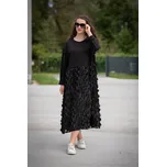 Dlouhé trendy šaty Fly 1599L Itálie barva: černá