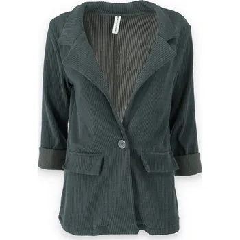 Dámské sako Sako manšestrové 7272 Itálie barva: zelená-khaki, velikost: XS
