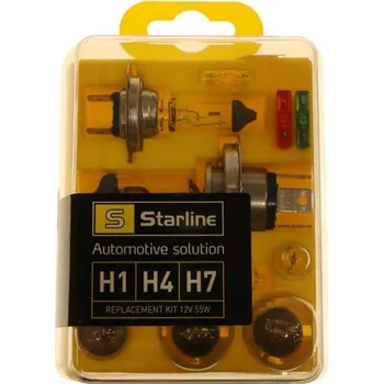 Autožárovka Servisní krabička STARLINE H1 H4 H7 12V