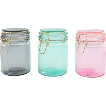 Dóza na potraviny Dóza 750ml, d cm,3 barvy, patentní, sklo