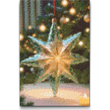 Diamantové malování Diamantové malování - Vánoční ozdobička na stromek Velikost: 20x30cm, Rámování: Pouze srolované plátno, Diamanty: Čtvercové