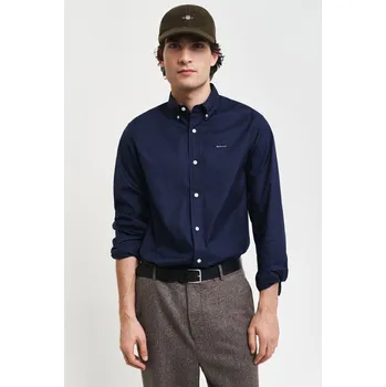 Pánské oblečení KOŠILE GANT REG PINPOINT OXFORD SHIRT MARINE
