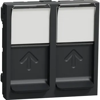 vypínač a zásuvka Centrální deska 2xRJ45 S-ONE, 2M, antr