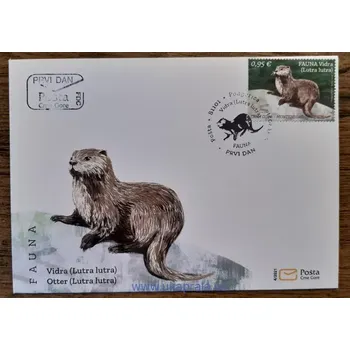 Sběratelství Černá Hora FDC 461 vydra, r. 2021