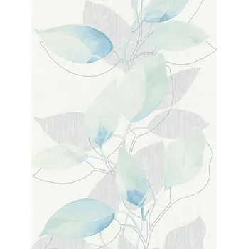 Tapeta A.S. Création | Vliesová tapeta na zeď Attractive 37815-1 | 0,53 x 10,05 m | zelená, modrá, bílá, metalická + Zelená, modrá, bílá, metalická vliesová tapeta na stěnu 378151 v rozměru 0,53 x 10,05 m