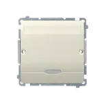 Simon Basic BMWH2.02/12 Spínač na kartu 2 násobný (přístroj s krytem), s LED podsvětlením, 10 A (2 A) béžová