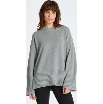 Dámský svetr SVETR GANT D1. LOUNGE C-NECK SWEATER GREY MELANGE
