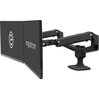 Počítač ERGOTRON LX Dual Side-by-Side Arm (matte black), stolní ramena pro 2 lcd. max. 27", flexibilní , černé