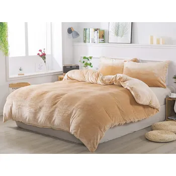Povlečení XPOSE® Francouzské mikroplyšové povlečení JORGA Exclusive - béžové 200x240 cm, 70x90 cm, Mikroplyš + Prodloužená možnost vrácení zboží do 50 dnů