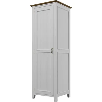 Komoda Skříň PROVENCE W1P z masivu s policemi bílá Barevné provedení: SLIM - bílá