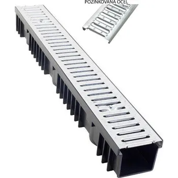 Bielbet A15 plastový s pozinkovanou mříží, 1000 x 130 x 105 mm