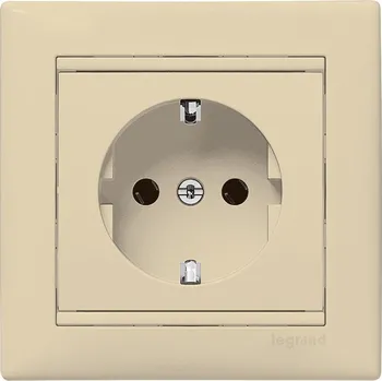 Elektroinstalační materiál VA BÉŽ. ZÁSUVKA 2P+T SCHUKO MB *774323 Legrand