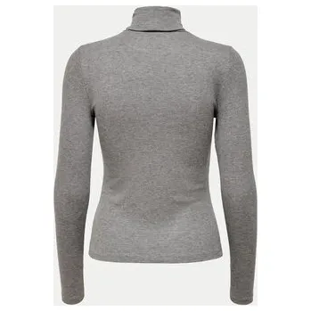 Dámský svetr ONLY Rolák Sille 15256046 Šedá Slim Fit XS