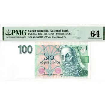 Bankovka 100 Korun 1993 S/N A14962623 EPQ 64