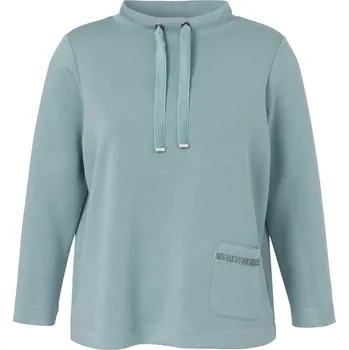 Dámská mikina Mikina Via Appia Due 2415 712 se zdobenou kapsou tyrkysová Velikost: 44