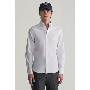 Pánská košile KOŠILE GANT SLIM OXFORD STRETCH SHIRT WHITE