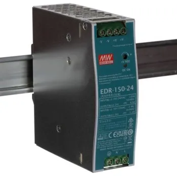 spínaný zdroj MEAN WELL Spínaný Napájecí zdroj na lištu DIN, počet výstupů: 1, výstup: 24V dc, 6.5A, vstupní: 90 → 264V ac,150W