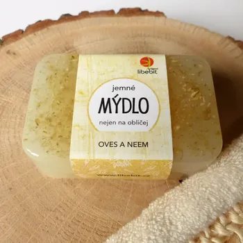 Mýdlo Jemné mýdlo OVES a NEEM (Přírodní mýdlo s neem olejem a ovesným extraktem)