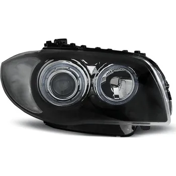 Přední světlomet TUNING-TEC Přední světla BMW 1 E87, E81 04-11 Angel Eyes - černé