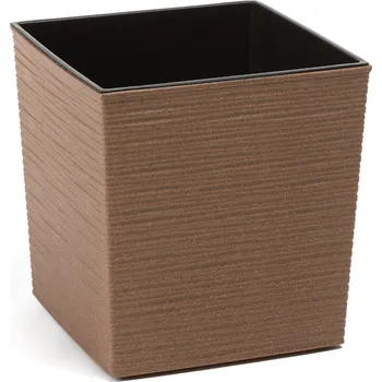 Květináč Lamela LAMELA, květináč JUKA ECO DLUTO - vroubek 250 x 250 mm, natur