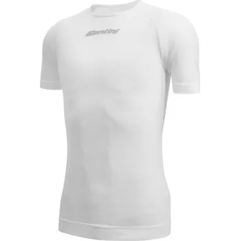 cyklistický dres Funkční triko SANTINI Rete White - M/L