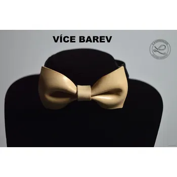 Motýlek Kožený motýlek - přírodní (MOŽNOST VÍCE BAREVNÝCH VARIANT / leather bowtie - natural)