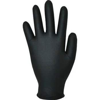 Pracovní rukavice Jednorázové rukavice 100, Černá 10, Extra velké Bez prášku Finite Black